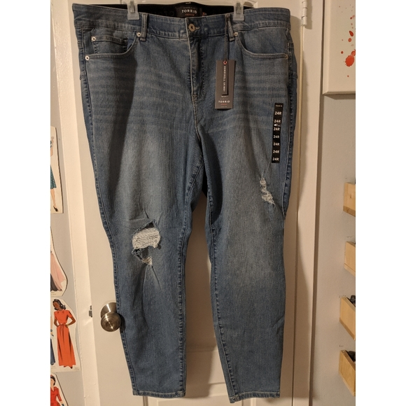 Light destressed Skinny Jeans 24R - Picture 3 of 3